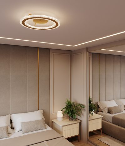 Plafon LED Ester 24W Bivolt Temperatura Ajustável - Dourado