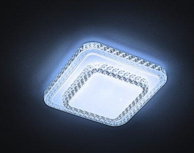 Plafon LED Cristal Duplo Multicor Quadrado e Redondo Sobrepor - Imagem 4