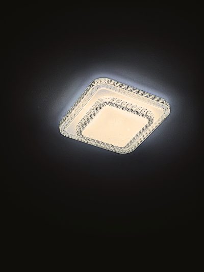 Plafon LED Cristal Duplo Multicor Quadrado e Redondo Sobrepor - Imagem 3