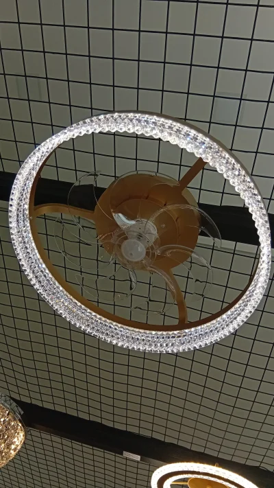 Plafon com Ventilador de teto e Controle Led 40w 3 Cores