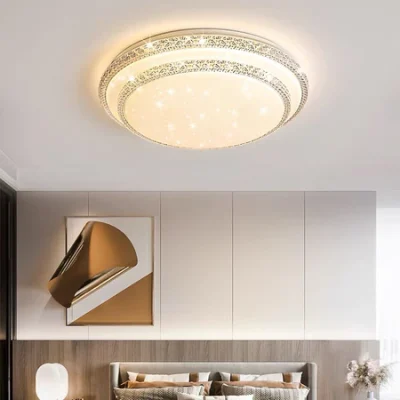 Plafon LED Cristal Duplo Multicor Quadrado e Redondo Sobrepor