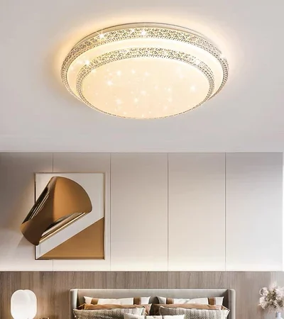 Plafon LED Cristal Duplo Multicor Quadrado e Redondo Sobrepor